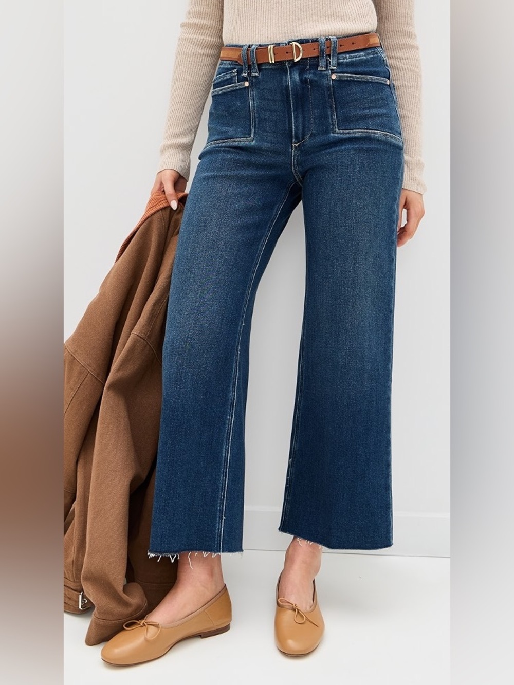 PAIGE Anessa Wide Leg High Waist Jeans 28